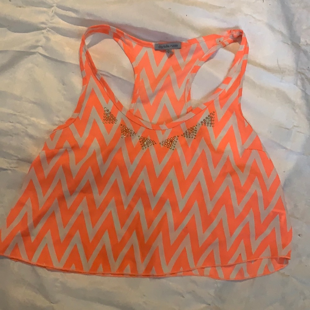 Camisa holgada con estampado rosa neón y blanco